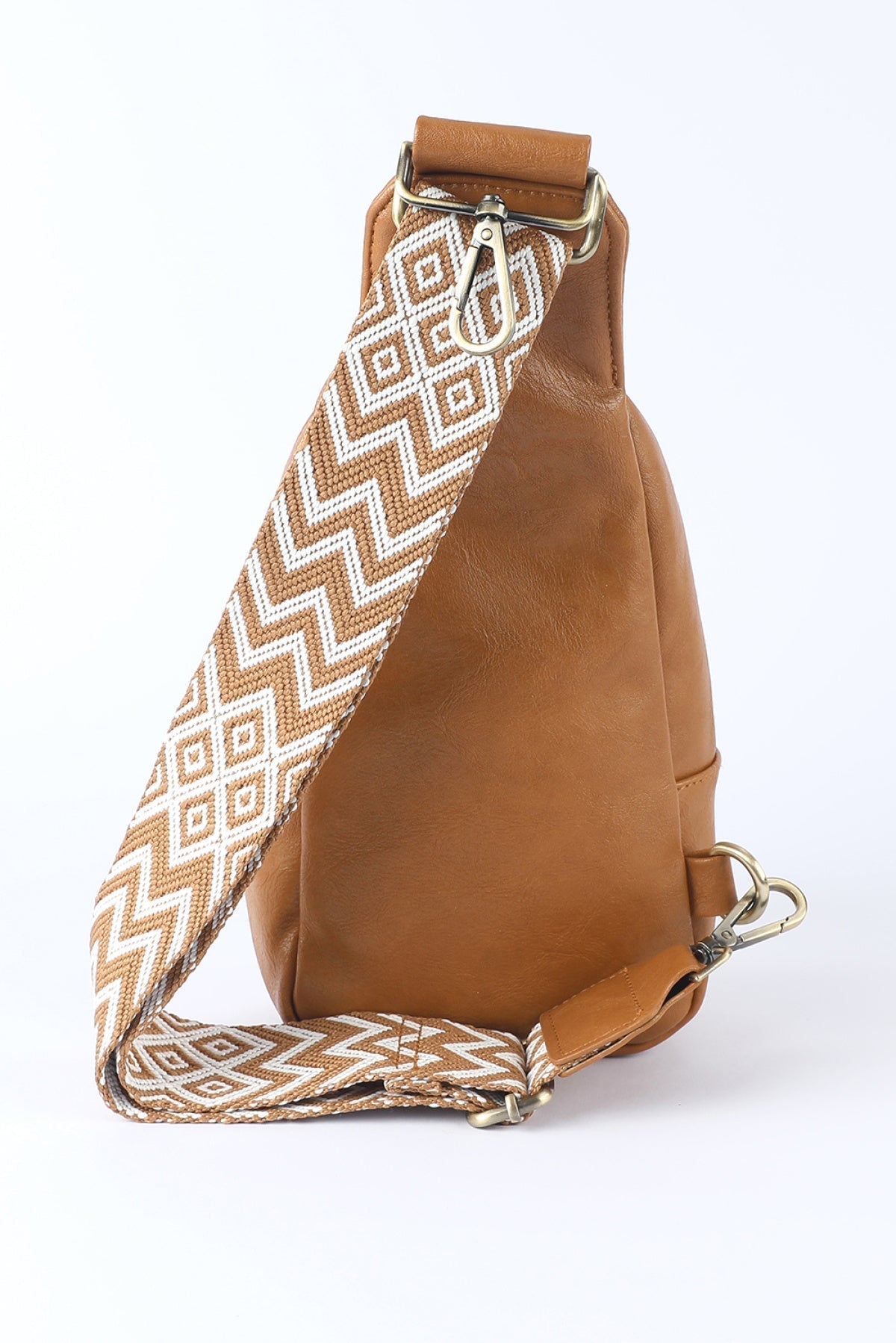 Leather Zipped Crossbody  Bag