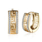 Champagne Diamond Hoop Earrings