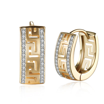 Champagne Diamond Hoop Earrings