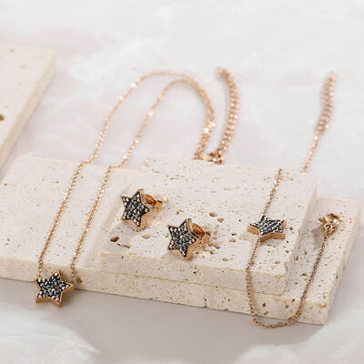 Star Necklace, Bracelet and Earrings Set