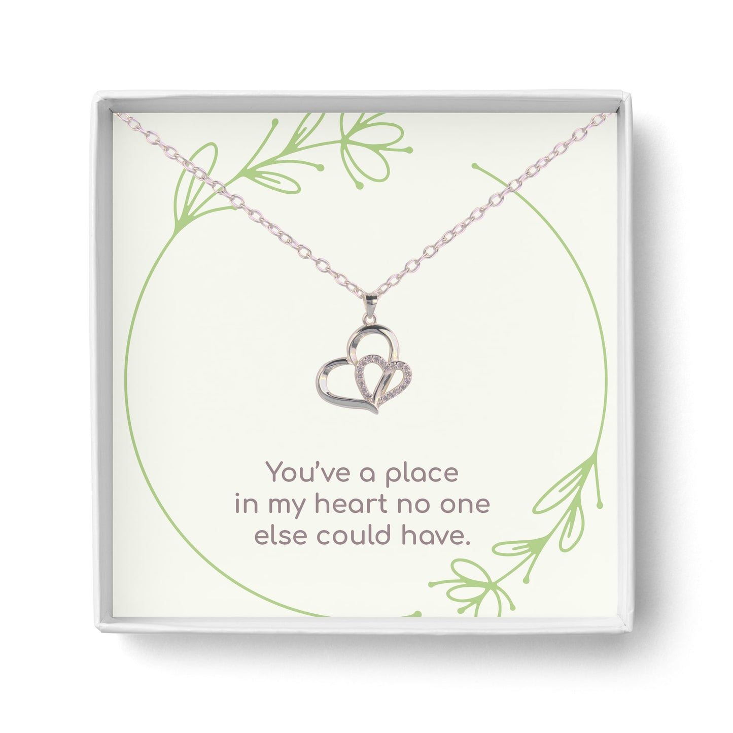 Eternity Love Heart Pave Necklace