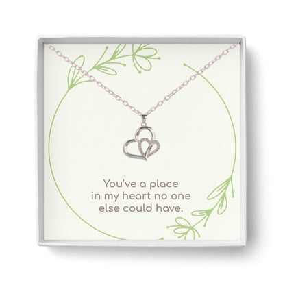 Eternity Love Heart Pave Necklace