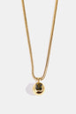 18K Gold Square Shape Necklace