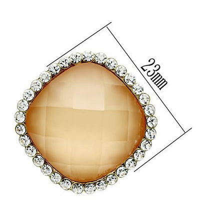 Bronze Earrings With Diamond Stone