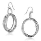 Silver Brass Earrings with No Stone