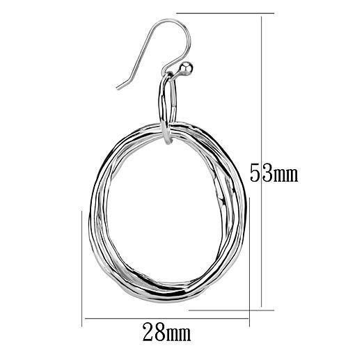 Silver Brass Earrings with No Stone