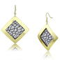 Matte Gold & Gold Iron Earrings with No Stone