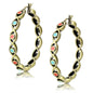 Multi Color Gold Earrings