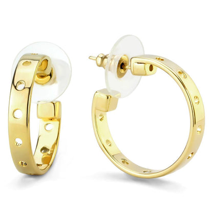 Gold Round About Earrings