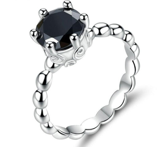 Black Cubic Zirconia Ring