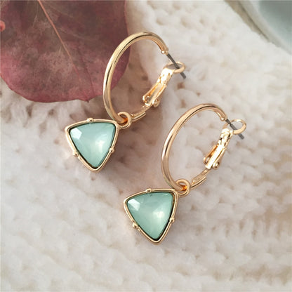 Women Triangle Hoop Earrings