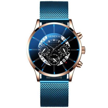 Men's Blue stainless Steel Fashion Watch