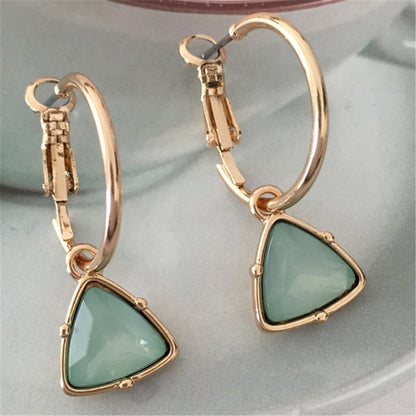 Women Triangle Hoop Earrings