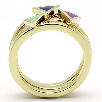 Gold Multi Color Ring