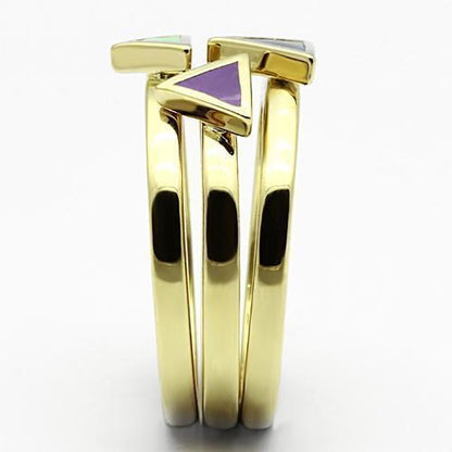 Gold Multi Color Ring