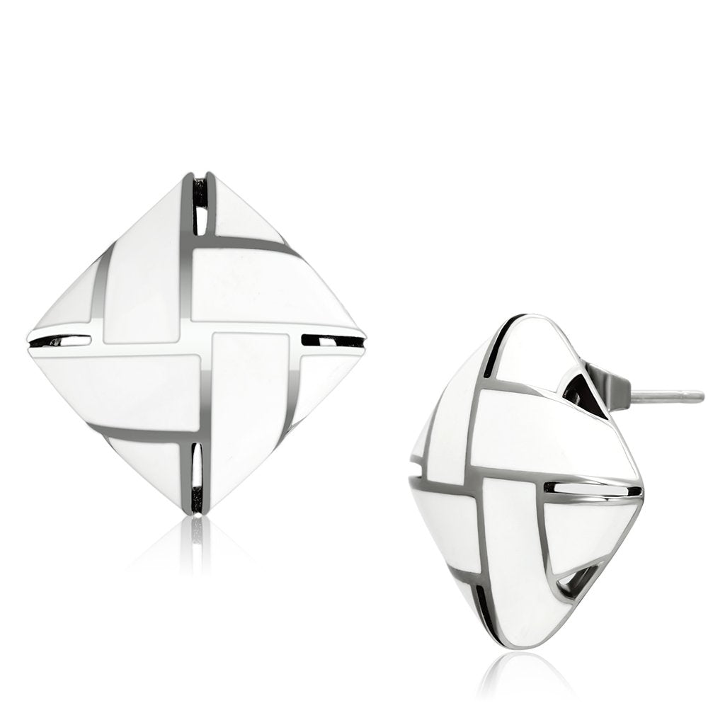 White Square Vintage Earrings